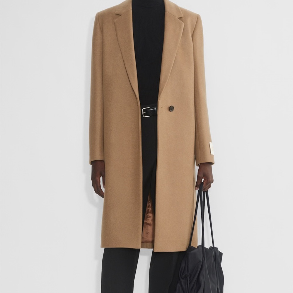 Aritzia Classic Tan Pea Coat